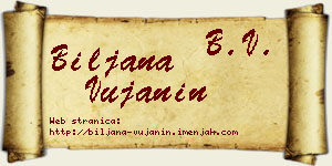 Biljana Vujanin vizit kartica